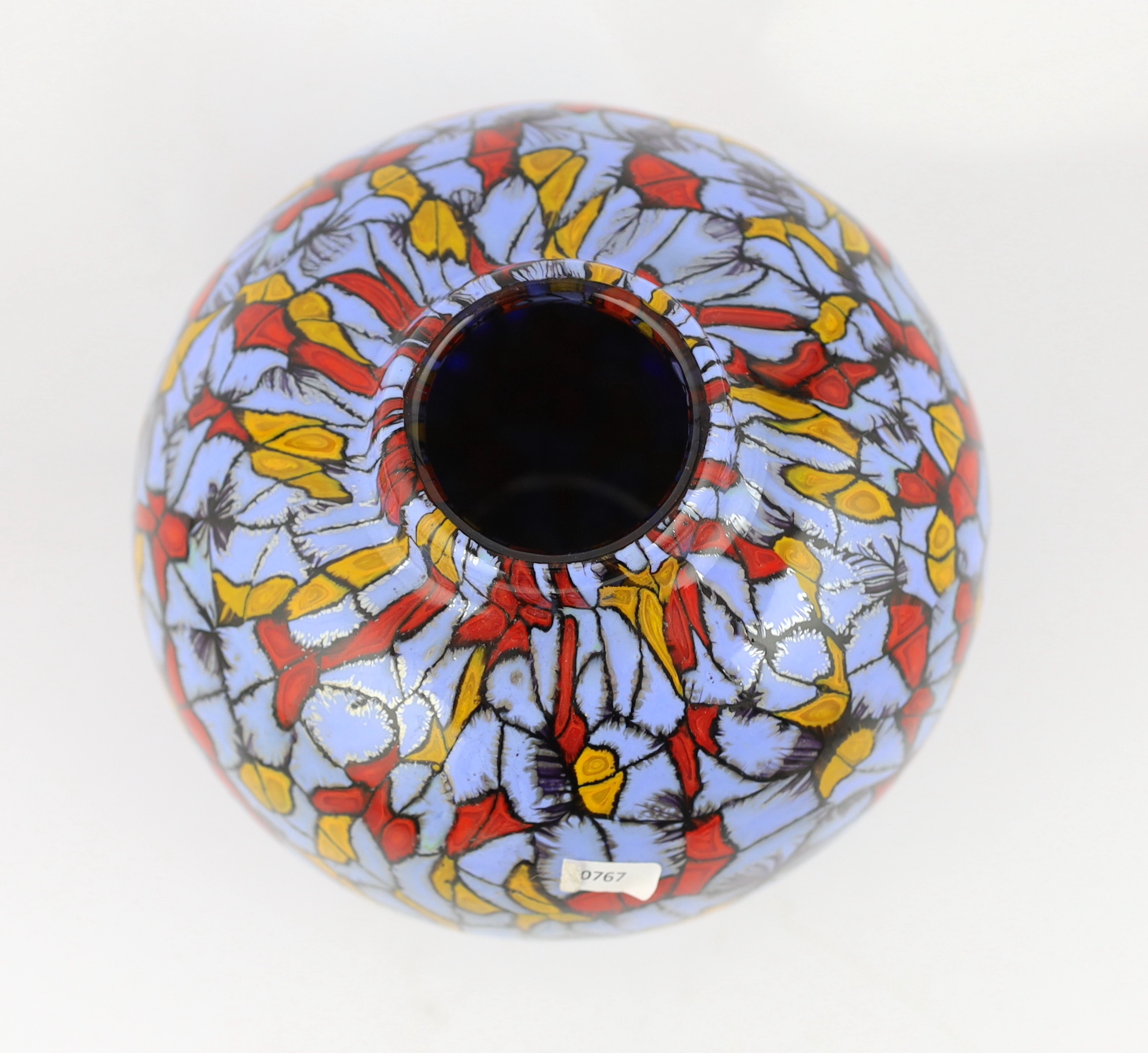 Vittorio Ferro (1925-2012), a Murano glass Murrine ovoid vase